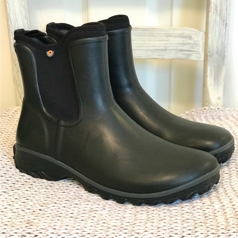Bogs Sauvie Slip-on Garden Rain Boot Black